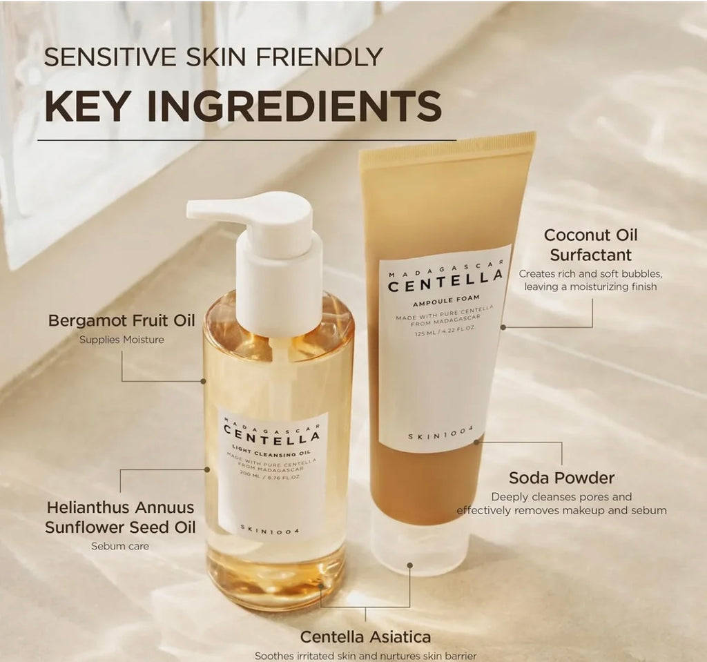SKIN1004 Centella Double Face Cleansing Set Exfoliating Calming & Hydrating
