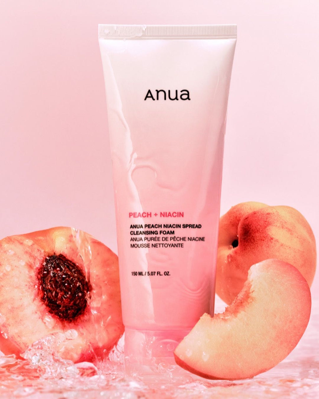 Anua Peach Niacin Spread Cleansing Foam Brightening & Hydrating Cleanser